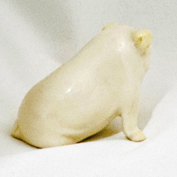 Vintage Belleek Ireland Porcelain Pig 6th Mark/3rd Green - Picture 3 of 7